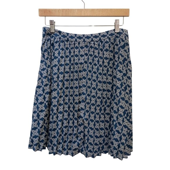 J CREW Size 4 Pleated Mini Skirt Accordion Pleat Mini Lined Print CC844 $98 New - Picture 4 of 10